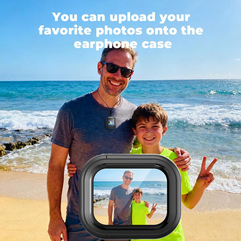 HTC AI Translation Wireless Earbuds - Bluetooth Headphones with 134 Language Translator, LCD Full Color Display, and Charging Case with Microphone