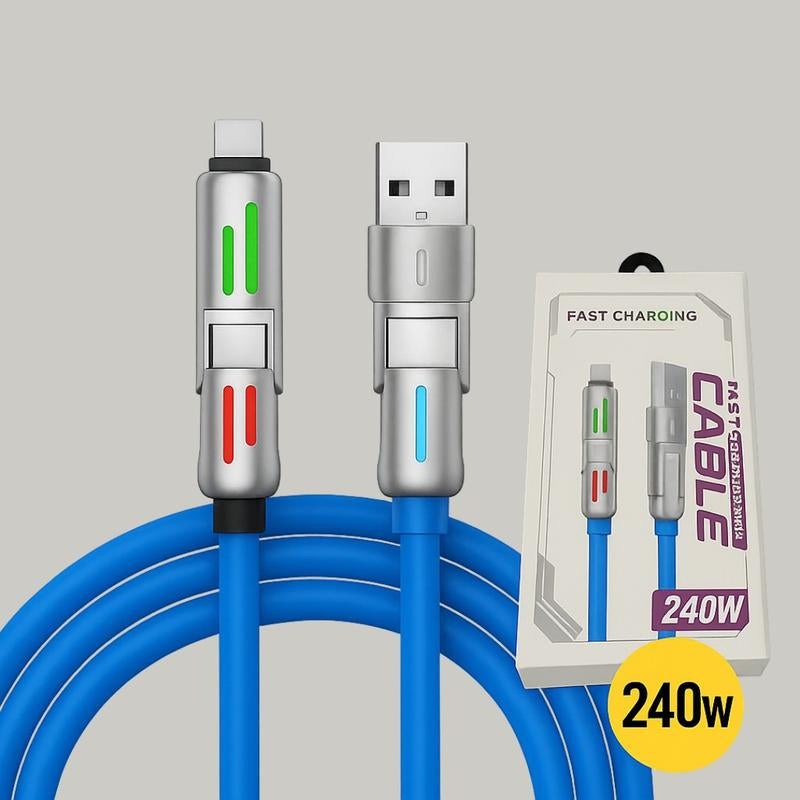 240W USB Ultra Fast Multi-Device Charger for Laptops, Tablets, and Smartphones - 100-240V AC, 50/60Hz, Fast Charging Capability