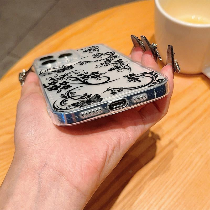 Floral Pattern Phone Case, Anti-Drop Cellphone Protective Case, Total Protective Shockproof Mobile Phone Cover for Iphone, Smartphone Protector