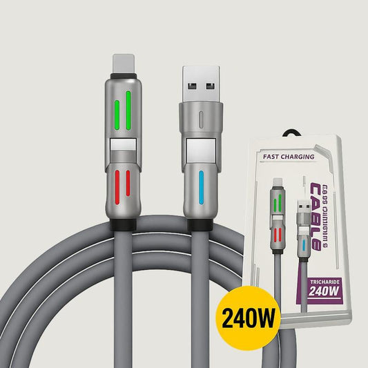 240W USB Ultra Fast Multi-Device Charger for Laptops, Tablets, and Smartphones - 100-240V AC, 50/60Hz, Fast Charging Capability