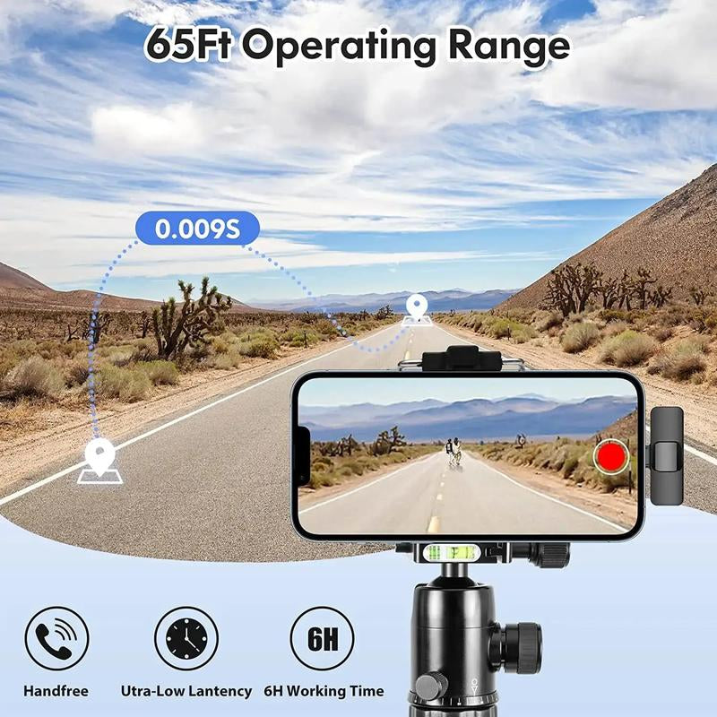 HITOZON Professional Wireless Lavalier Microphone for iPhone and Android - Plug-and-Play Lapel Mic for Video Recording, Teaching, Interviews, Podcasts, and Vlogging