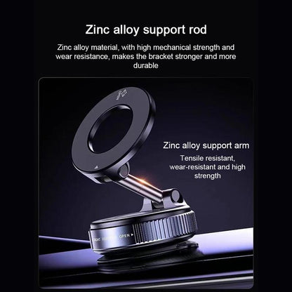 Upgraded Magnetic Phone Holder,Unpowered Version 360° Rotatable Adjustable and Foldable Magnetic & Vacuum Adsorption Car Holder, No Noise for Iphone & Android Suction Cup Mount