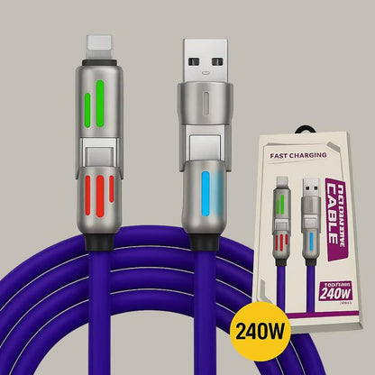 240W USB Ultra Fast Multi-Device Charger for Laptops, Tablets, and Smartphones - 100-240V AC, 50/60Hz, Fast Charging Capability