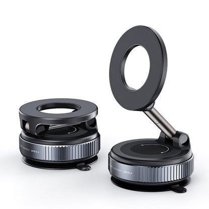 Upgraded Magnetic Phone Holder,Unpowered Version 360° Rotatable Adjustable and Foldable Magnetic & Vacuum Adsorption Car Holder, No Noise for Iphone & Android Suction Cup Mount