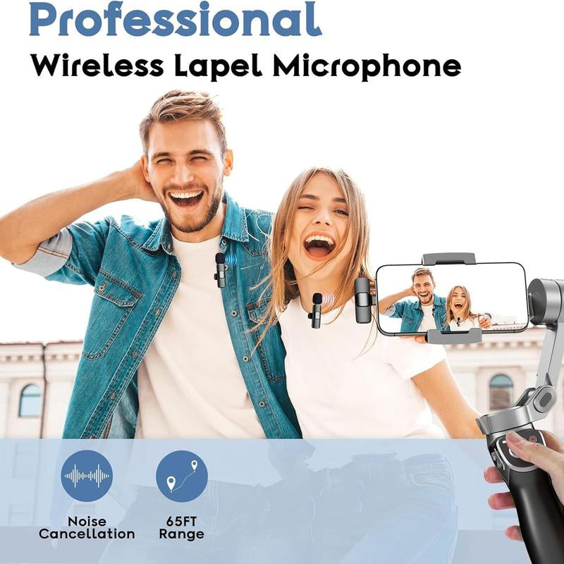HITOZON Professional Wireless Lavalier Microphone for iPhone and Android - Plug-and-Play Lapel Mic for Video Recording, Teaching, Interviews, Podcasts, and Vlogging