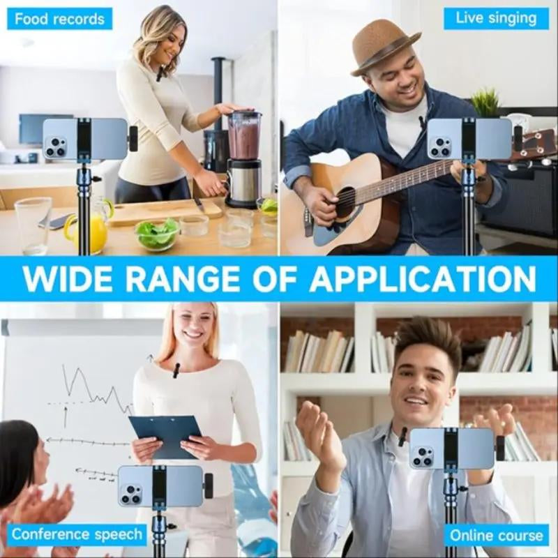 HITOZON Professional Wireless Lavalier Microphone for iPhone and Android - Plug-and-Play Lapel Mic for Video Recording, Teaching, Interviews, Podcasts, and Vlogging